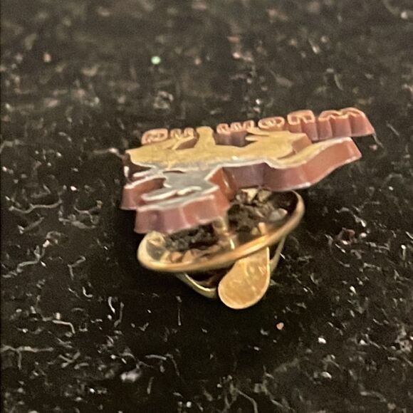 1” Fanmats NCAA Wyoming Cowboys Team logo saddle bronc rider lapel/hat pin - Picture 6 of 11